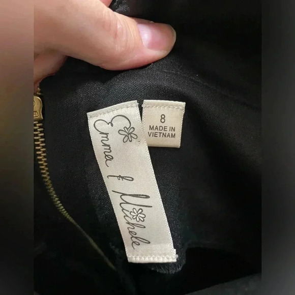 Emma and Michele black minidress size 8 - Picture 2 of 5